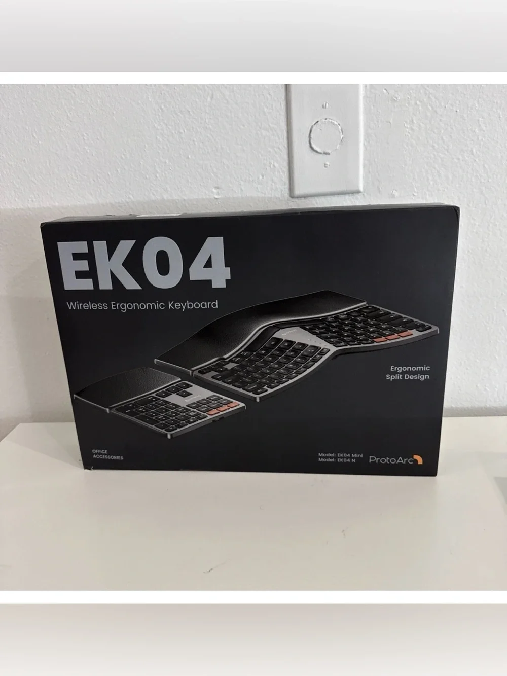 ProtoArc EK04 Wireless Ergonomic Keyboard Split Design Bluetooth Space Gray